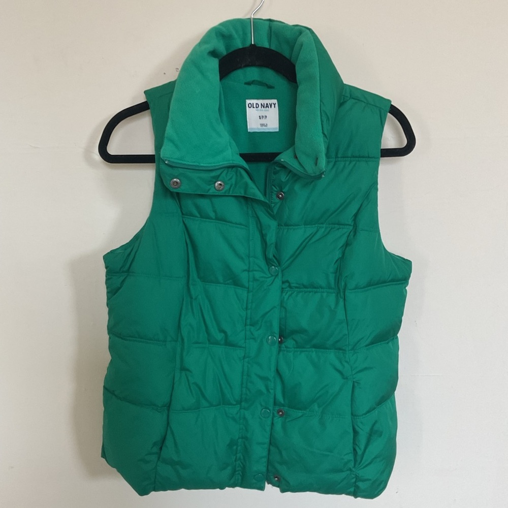 Old Navy Women's Green Puffer Vest